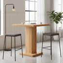 Natural Oak Square Counter Table | Novi Living May | Oroa.com