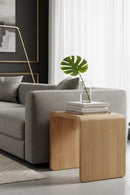 C-Shape Oak Side Table | Novi Living Carrie | Oroa.com