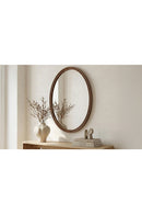 Oak Oval Wall Mirror | Novi Living Alcott | Oroatrade.com