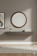 Oak Round Wall Mirror | Novi Living Alcott | Oroatrade.com