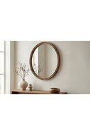 Oak Round Wall Mirror | Novi Living Alcott | Oroatrade.com