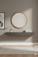 Oak Round Wall Mirror | Novi Living Alcott | Oroatrade.com