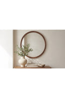Oak Round Wall Mirror | Novi Living Alcott | Oroatrade.com