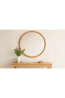 Oak Round Wall Mirror | Novi Living Alcott | Oroatrade.com