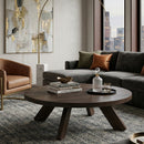 Solid Oak Round Coffee Table | Novi Living Alden | Oroa.com