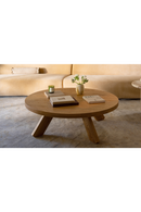 Solid Oak Round Coffee Table | Novi Living Alden | Oroa.com
