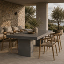 Hospitality furniture - Gray Concrete Outdoor Dining Table - www.oroatrade.com