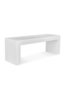 White Concrete Outdoor Bench | Novi Living Lazarus | Oroa.com