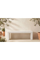 White Concrete Outdoor Bench | Novi Living Lazarus | Oroa.com
