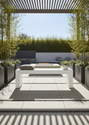 White Concrete Outdoor Bench | Novi Living Lazarus | Oroa.com