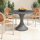 Hospitality furniture - Gray Pedestal Outdoor Dining Table - www.oroatrade.com