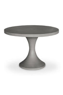 Gray Pedestal Outdoor Dining Table | Novi Living Isadora | Oroa.com