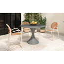 Hospitality furniture - Gray Pedestal Outdoor Dining Table - www.oroatrade.com