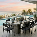 Hospitality furniture - Pillar-Legged Indoor/Outdoor Dining Table - www.oroatrade.com
