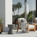 Contoured Indoor/Outdoor Stool | Novi Living Hourglass | Oroa.com
