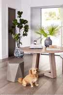 Gray Outdoor Concrete Stool | Novi Living Gem | Oroa.com