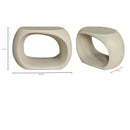 Carved Concrete Indoor/Outdoor Stool | Novi Living Albers | Oroa.com