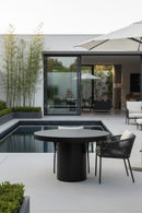 Matte Concrete Outdoor Dining Table | Novi Living Cassius | Oroa.com