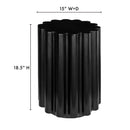 Scalloped Indoor/Outdoor Accent Table | Novi Living Taffy | Oroa.com