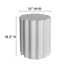 Scalloped Indoor/Outdoor Accent Table | Novi Living Taffy | Oroa.com