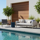 Scalloped Indoor/Outdoor Accent Table | Novi Living Taffy | Oroa.com