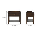 Brown Mango Wood Nightstand | Novi Living Maeve