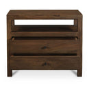 Brown Wooden 2-Drawer Nightstand | Novi Living Windsor