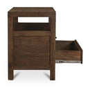 Brown Wooden 2-Drawer Nightstand | Novi Living Windsor