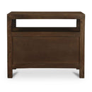 Brown Wooden 2-Drawer Nightstand | Novi Living Windsor