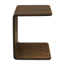 C-Shape Solid Wood Side Table | Novi Living Carrie
