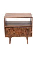 Contract furniture - Natural Wood Nightstand - www.oroatrade.com