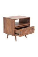 Contract furniture - Natural Wood Nightstand - www.oroatrade.com