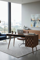 Sheesham Wood 2-Drawer Desk | Novi Living O2 | Oroa.com