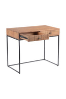Modern European furniture - Patterned Solid Acacia 2-Drawer Desk - www.oroa.com