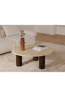 Hospitality furniture - Beige Travertine Round Coffee Table - www.oroatrade.com
