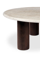 Hospitality furniture - Beige Travertine Round Coffee Table - www.oroatrade.com