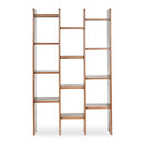 Solid Acacia 12-Shelf Bookcase | Novi Living Orson