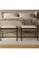 Iron Framed Cream Stool | Novi Living Agne | Oroatrade.com