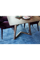 Solid Walnut Rectangular Dining Table | Novi Living Godenza | Oroa.com