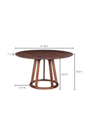 Contract furniture - Walnut Round Dining Table - www.oroatrade.com