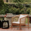 Hospitality furniture -White Weave Outdoor Lounge Chair - www.oroatrade.com