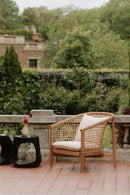 White Weave Outdoor Lounge Chair | Novi Living Kuna | Oroa.com