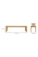 Natural Teak Outdoor Dining Bench | Novi Living Tempo | Oroa.com