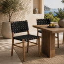 Hospitality furniture - Black Woven Outdoor Dining Chair - www.oroatrade.com