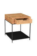 Contract furniture - Teak & Iron Side Table - www.oroatrade.com