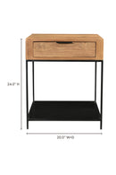 Contract furniture - Teak & Iron Side Table - www.oroatrade.com