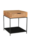 Contract furniture - Teak & Iron Side Table - www.oroatrade.com