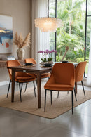 Hospitality furniture - Orange Velvet Dining Chairs (2) - www.oroatrade.com