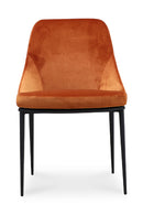 Hospitality furniture - Orange Velvet Dining Chairs (2) - www.oroatrade.com