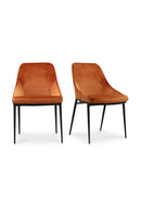 Hospitality furniture - Orange Velvet Dining Chairs (2) - www.oroatrade.com